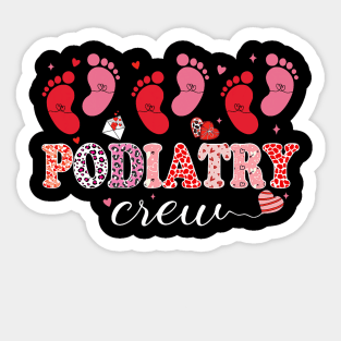 Podiatry Crew Footprint Podiatrist Valentine_s Day Sticker